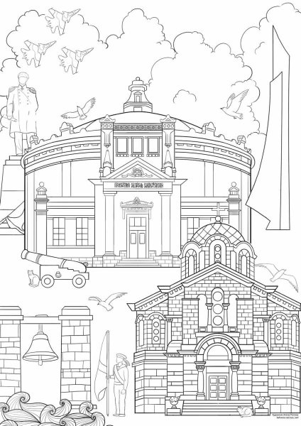 Памятники Севастополя раскраски