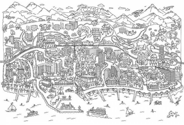 Карта для разукрашивания