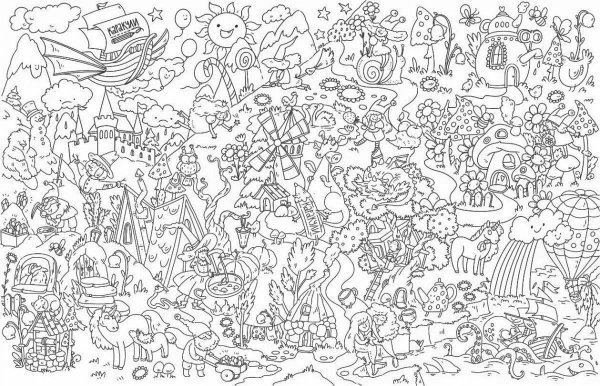 Раскраски большие