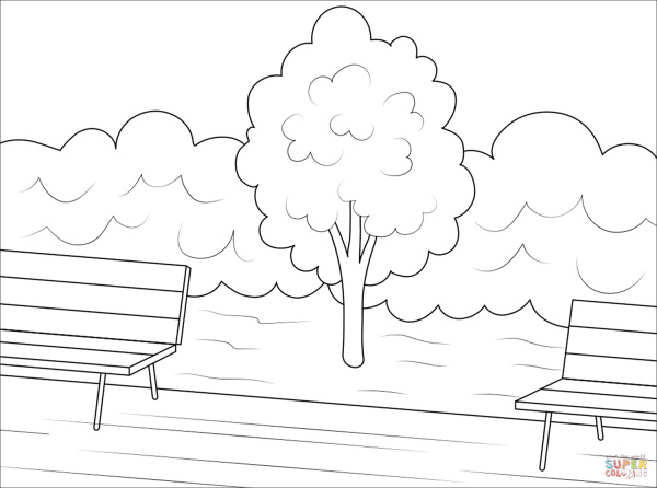 Осенний пейзаж карандашом для срисовки