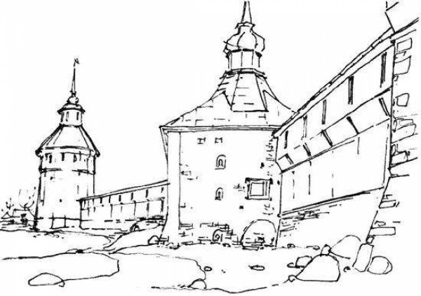 Кирилло Белозерский монастырь раскраска