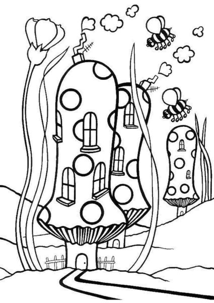 Город будущего раскраска для детей