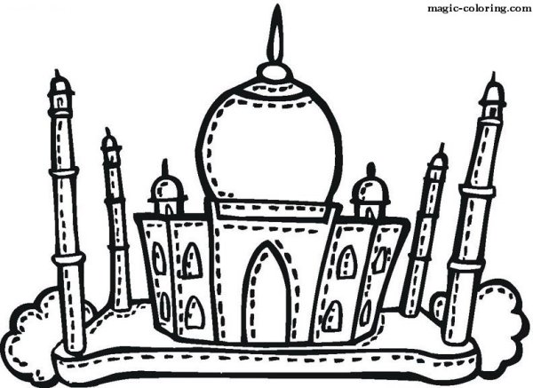 Раскраска Индия для детей