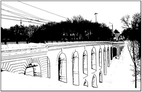 Каменный мост Калуга вектор