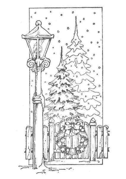 Новогодняя инсталляция рисунок