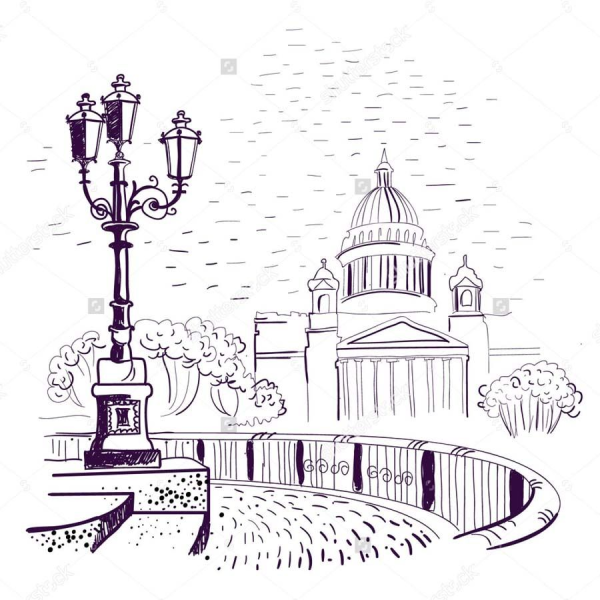 Рисунки Санкт-Петербурга карандашом для детей