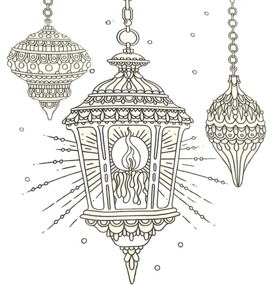 Фонарик раскраска