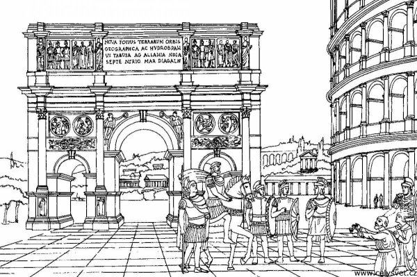 Древний Рим раскраска