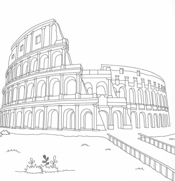 Колизей в древнем Риме рисунок