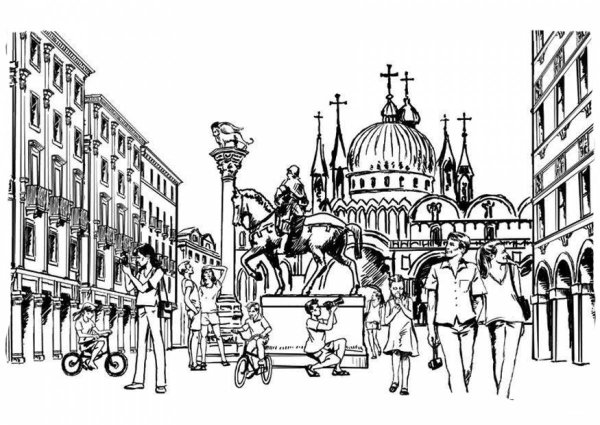 Раскраска Италия