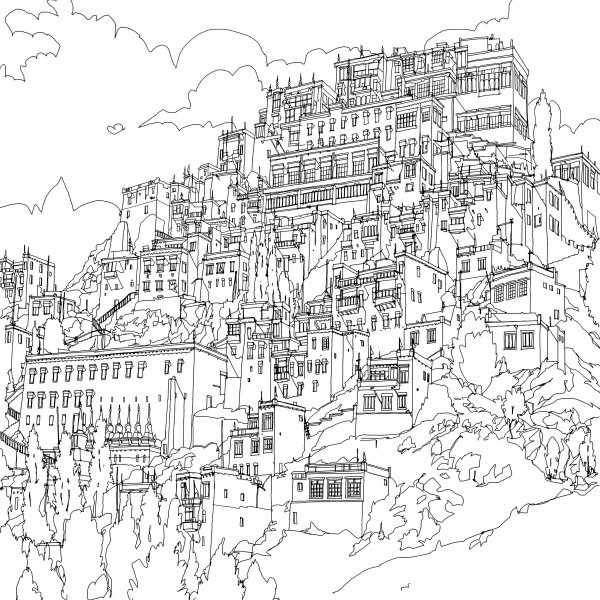 Раскраска антистресс город