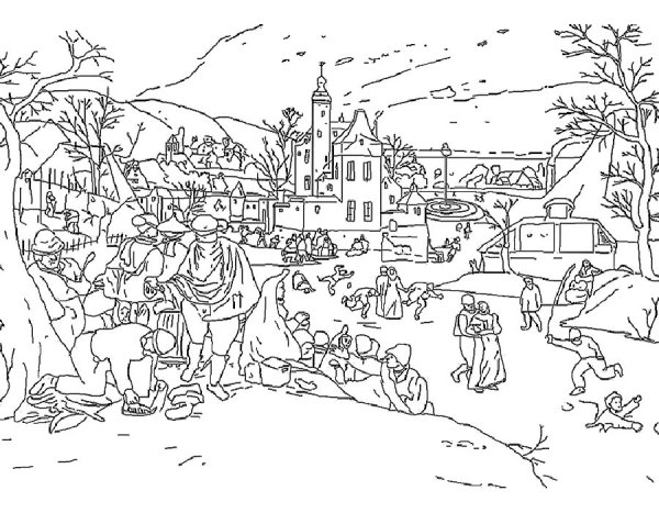 Картины для раскрашивания города