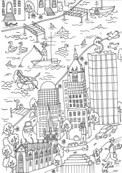 Раскраска "город"