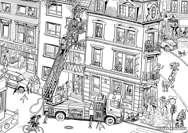 Дом раскраска