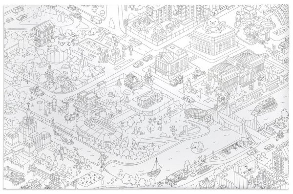 Большие раскраски город