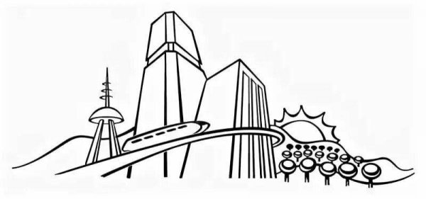 Город будущего карандашом легко