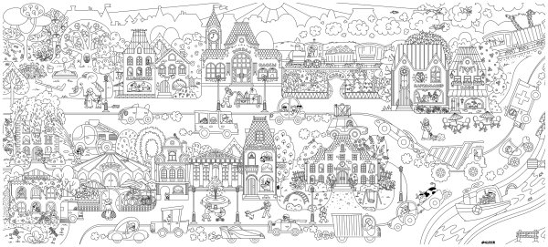 Большой плакат раскраска