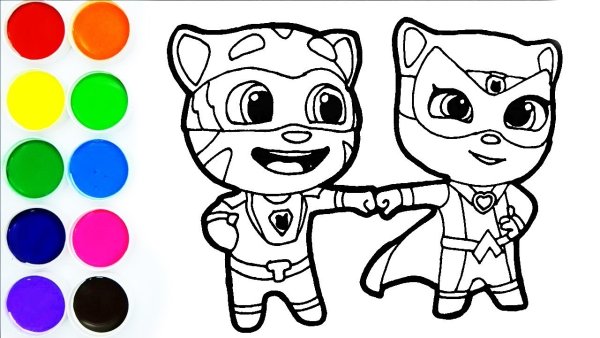 Раскраска том Джинджер и Анжела