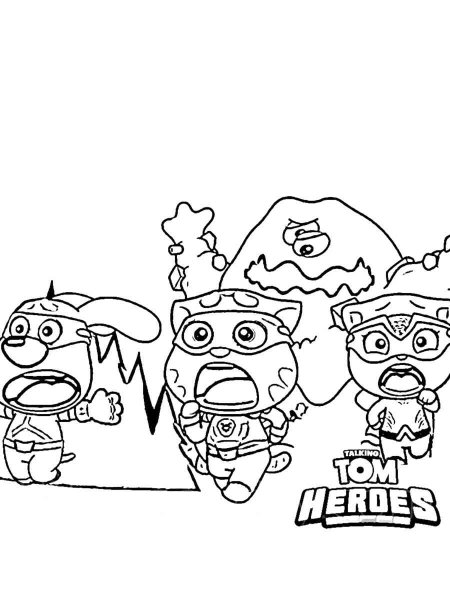 Talking Tom Heroes раскраска