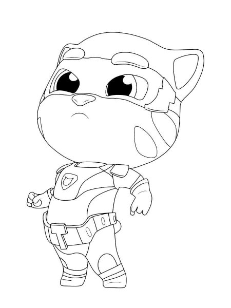 Говорящий том герои раскраска