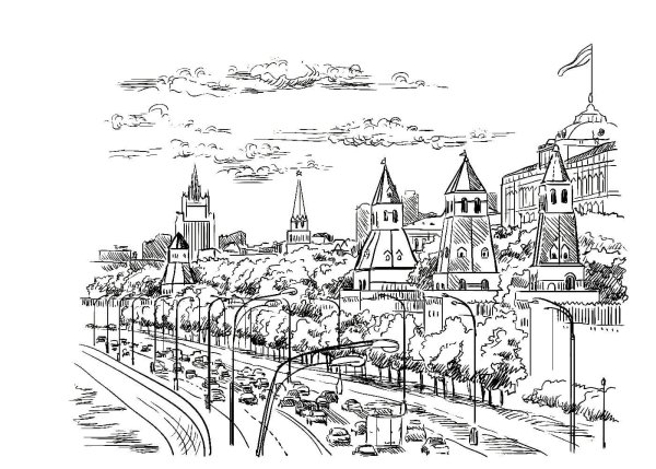 Москва рисунок