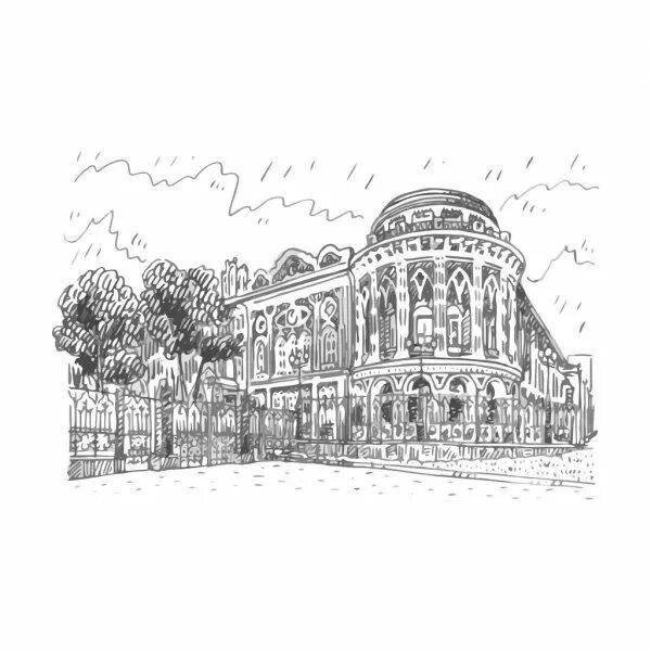 Дом Севастьянова Екатеринбург рисунок