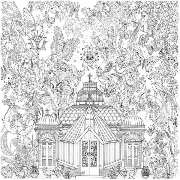 Раскраска антистресс сад