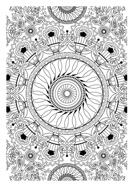 Сложная Мандала раскраска