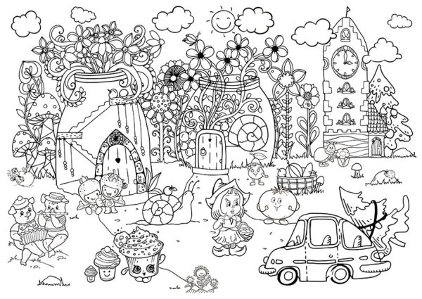 Раскраска "город"