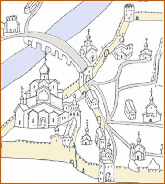 Древнерусский город раскраска