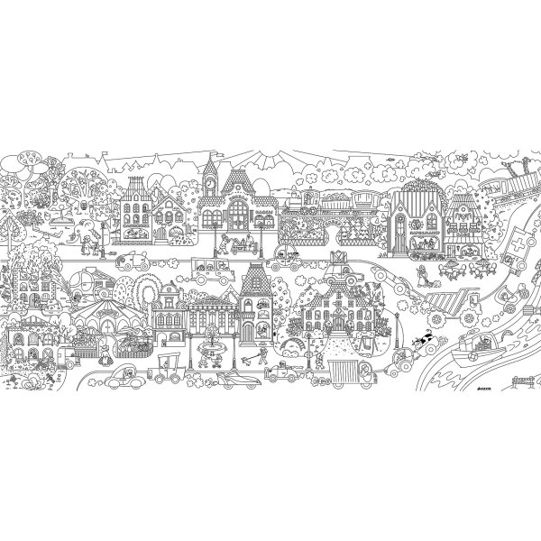 Большие раскраски город