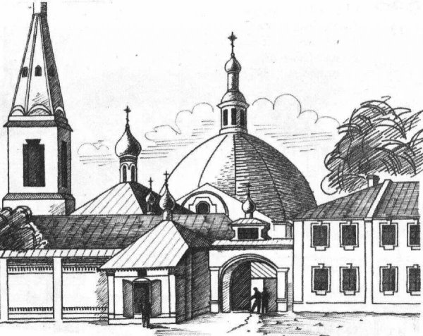 Старинный храм рисунок