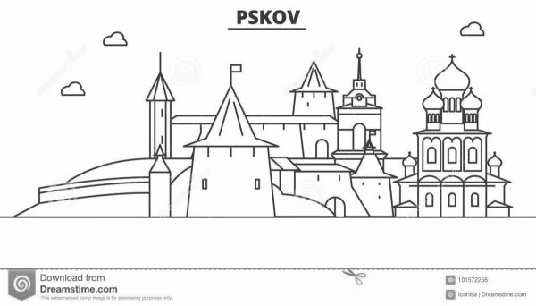 Троицкий собор Псков раскраска