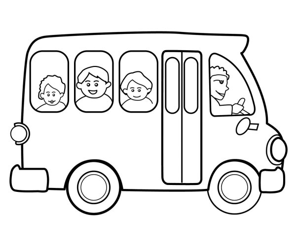 Раскраска автобус