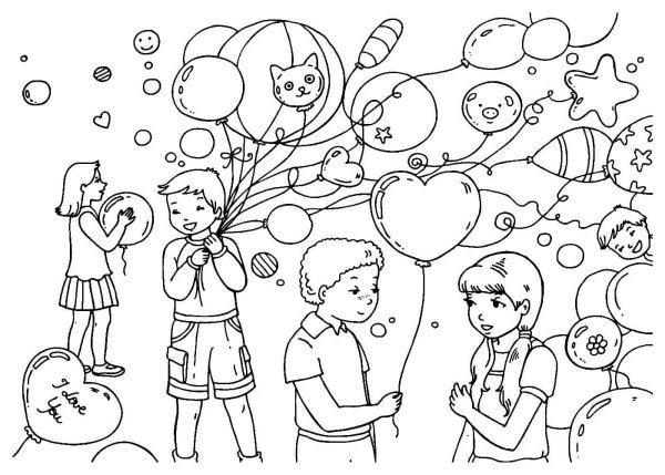 Раскраска. Праздник