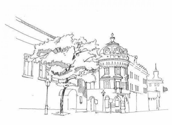 Эскиз для раскрашивания акварелью