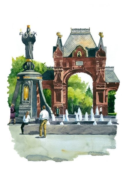 Триумфальная арка Краснодар вектор