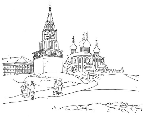 Успенский собор во Владимире раскраска