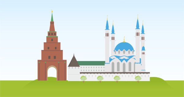 Кремль в Казани. Вид сбоку