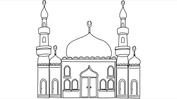 Мечеть рисунок карандашом