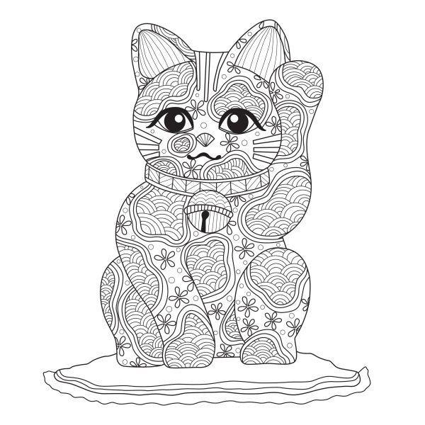 Раскраски антистресс котята