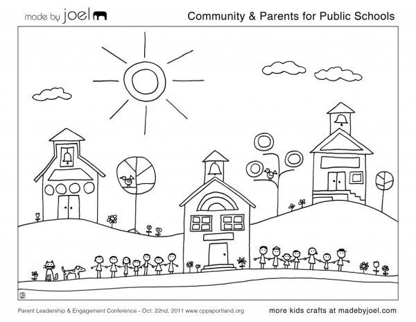 Раскраска город для малышей