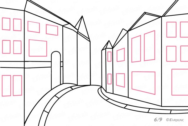 Раскраска улица города