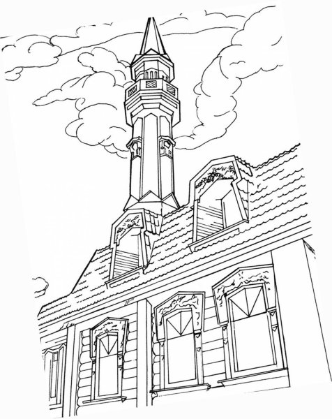 Достопримечательности Казани раскраска для детей