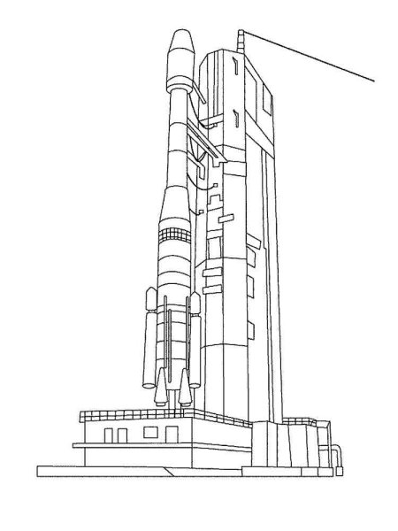 Ракета раскраска