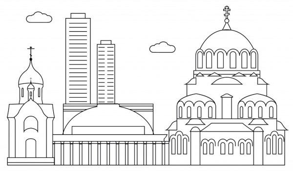 Новосибирск раскраска