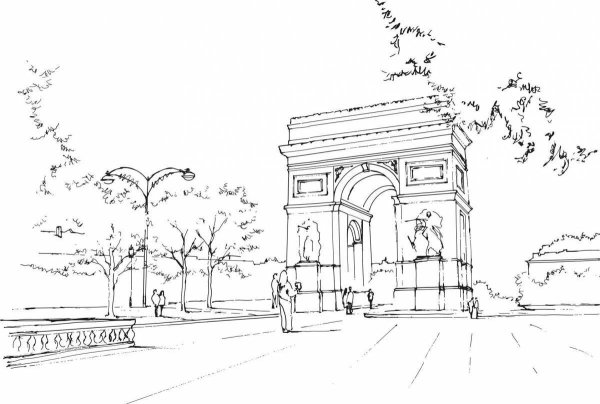 Триумфальная арка Париж скетч