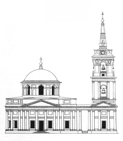 Свято-Троицкий кафедральный собор Калуга карандашом