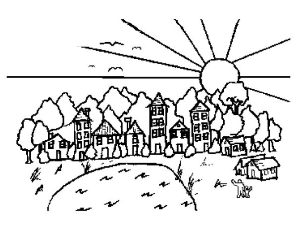 Раскраска мой город