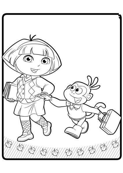 Даша и башмачок раскраска